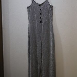 Striped pants romper